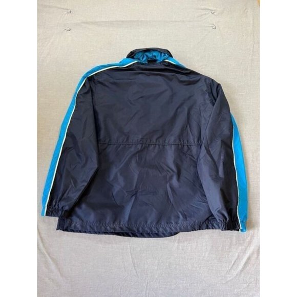 Champion Jacket Adult Medium Blue Striped Long Sleeve 1/4 Zip‎ Windbreaker Mens. - Picture 8 of 11